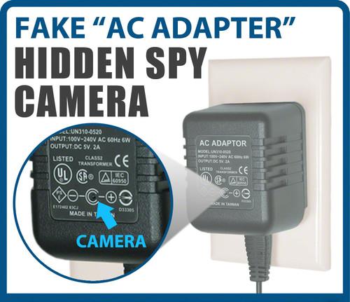 SPY AC ADAPTER HIDDEN CAMERA WITH MOTION ACTIVATED